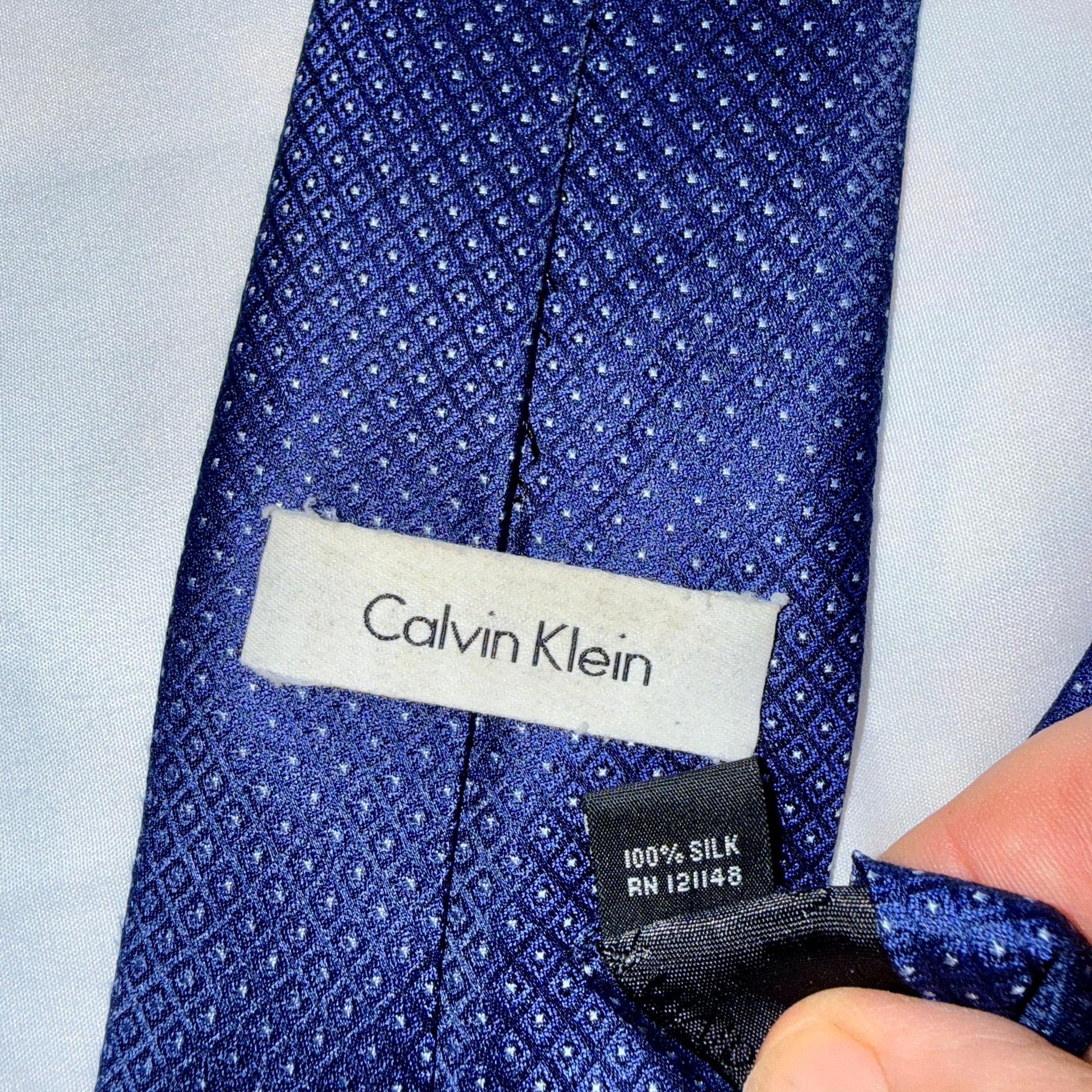 Calvin Klein Steel Micro Diamond Print Tie 4