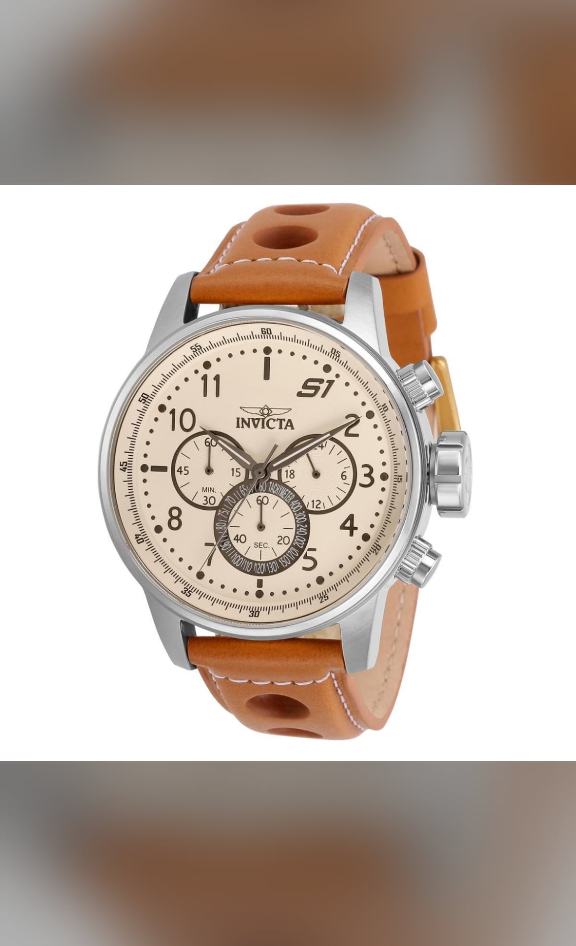 Invicta Men's 16009 S1 Rally Quartz Chronograph Brown Leather Watch 2