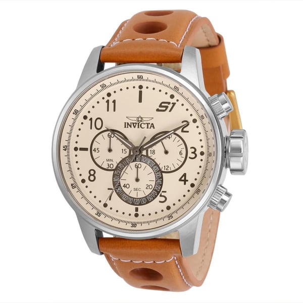 Invicta Men's 16009 S1 Rally Quartz Chronograph Brown Leather Watch