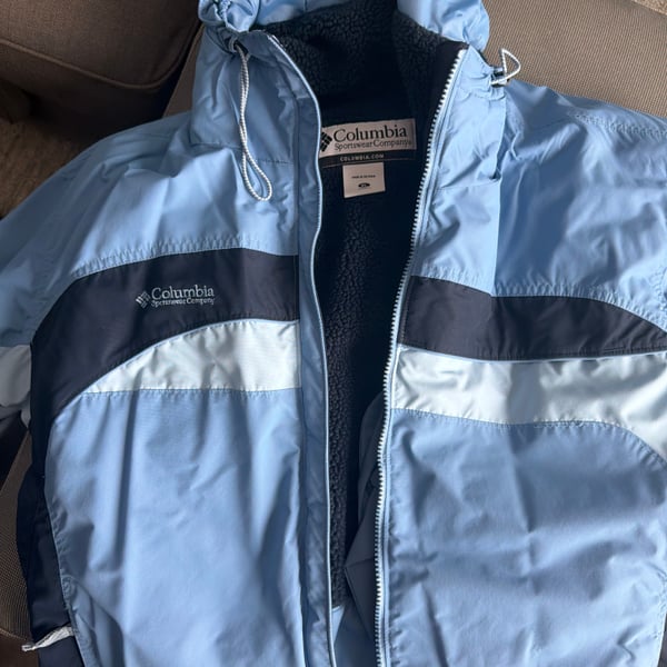 Columbia Windbreaker Jacket Fleece-lined Very Good Condition Small 4 6 4p 6p