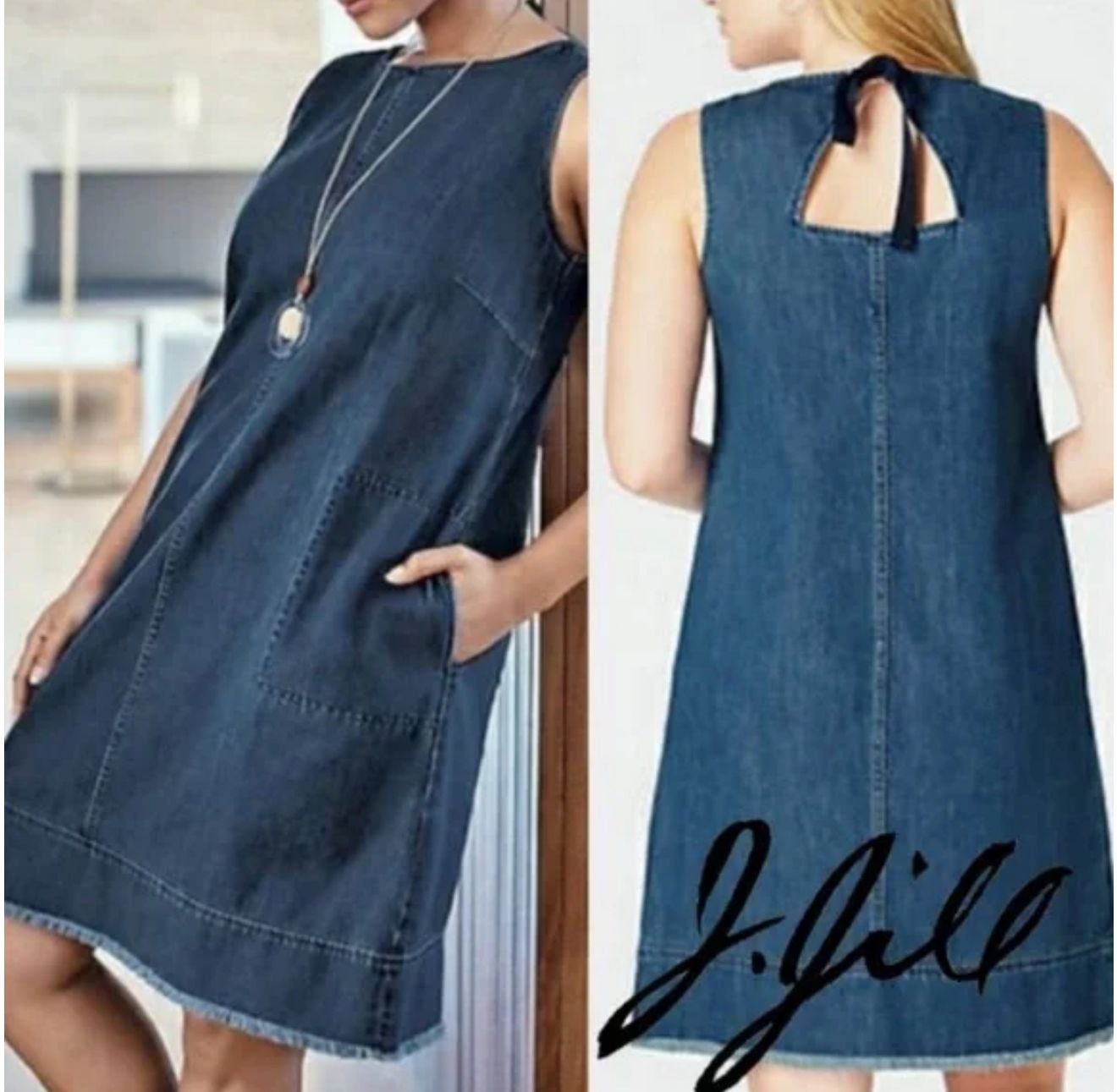 J. Jill Denim Shift Dress 6