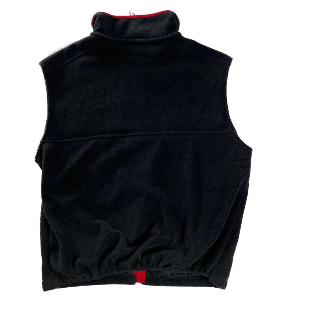 L.L.Bean Polartec Windbloc Fleece Vest Womens Large Black Red Gorpcore 10