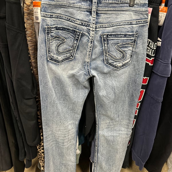 Silver Jeans Co. Suki Mid-Rise Slim Bootcut Distressed Light Wash Jeans