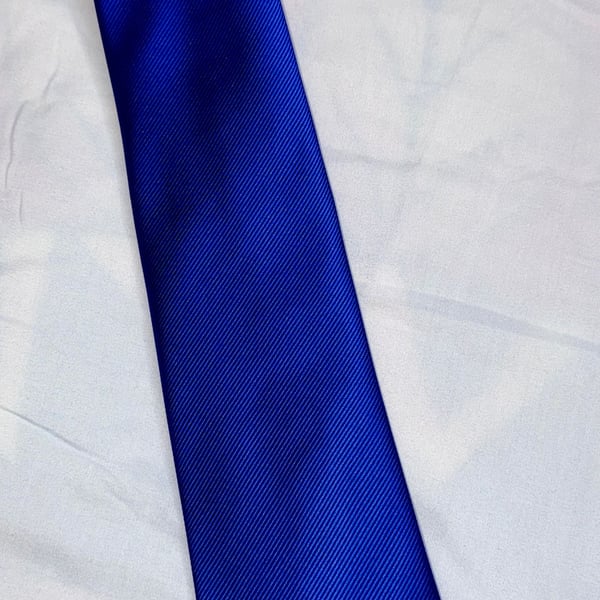 Joseph & Feiss Gold Men's Royal Blue Solid Slim Necktie