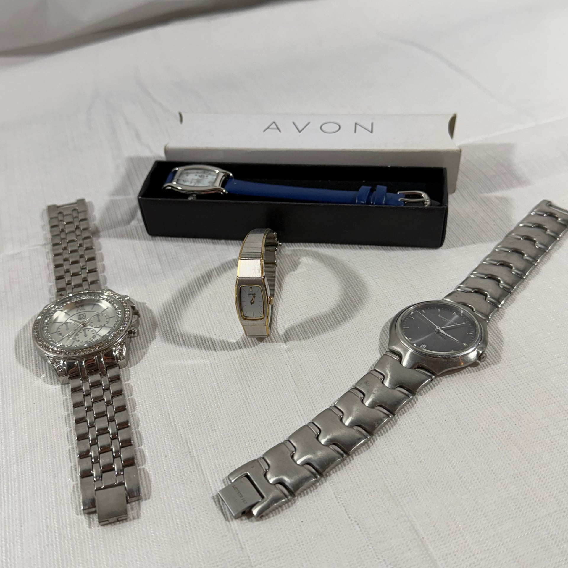 Lot of 4 Women's Vintage & Modern Watches - Avon, Kenneth Cole, Seiko 1