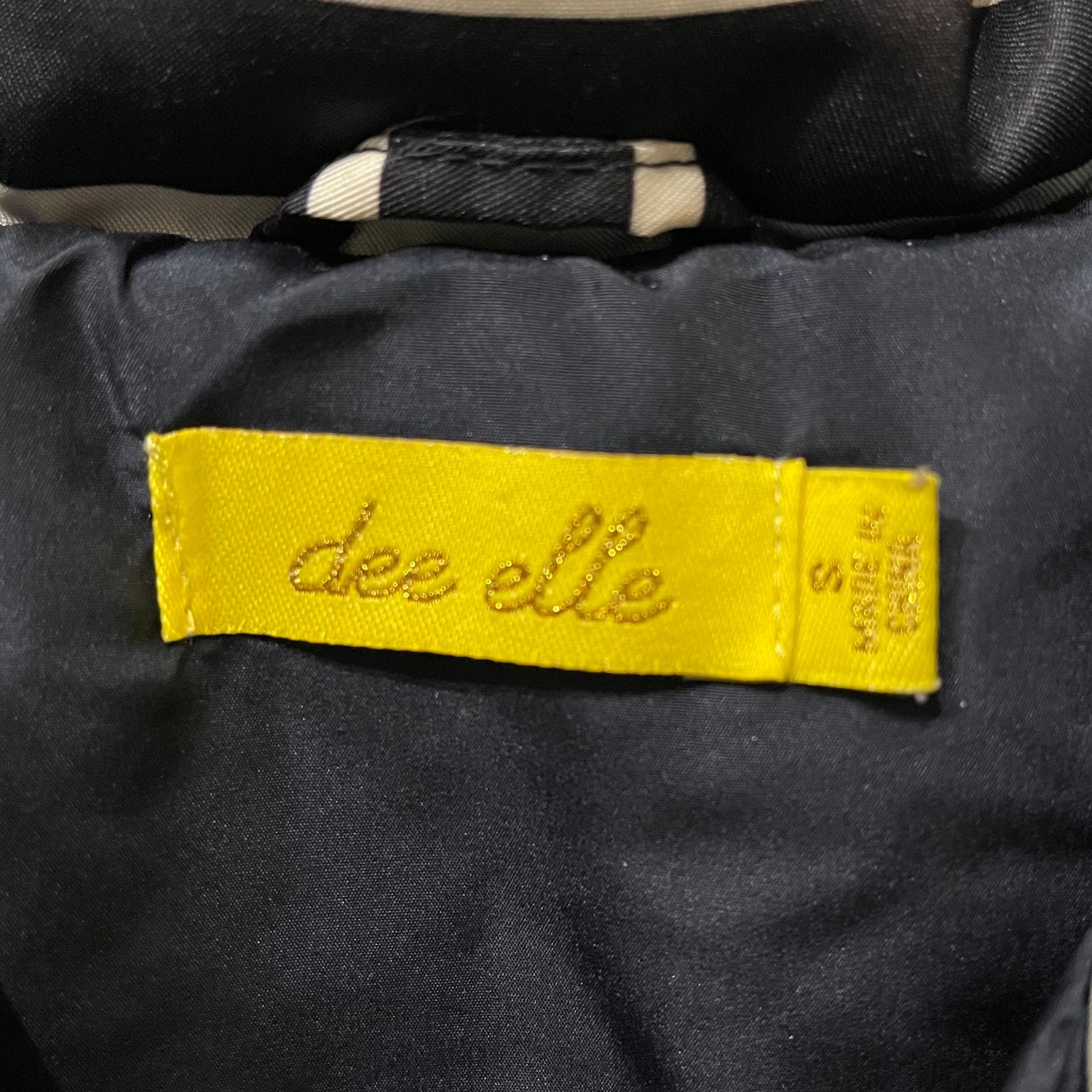 Dee Elle Black and Ivory Striped Puffer Vest 5