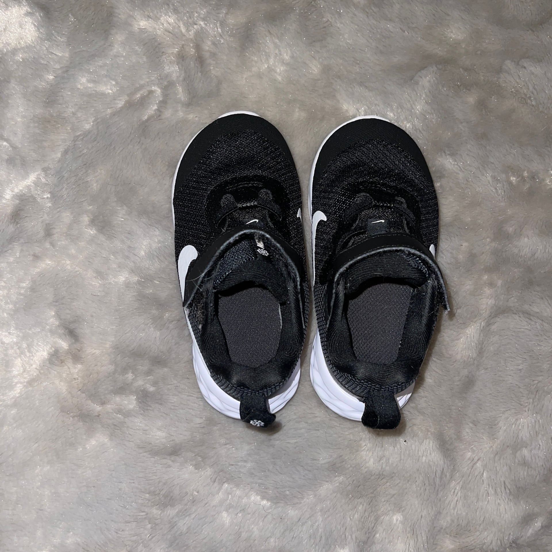 Nike Flex Runner 2 Toddler Sneakers | Black/White | US 8C / EU 25 7