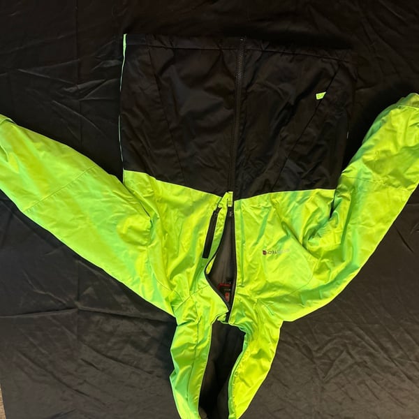 Swiss Tech Neon Green & Black Radial Sleeve Nylon Jacket
