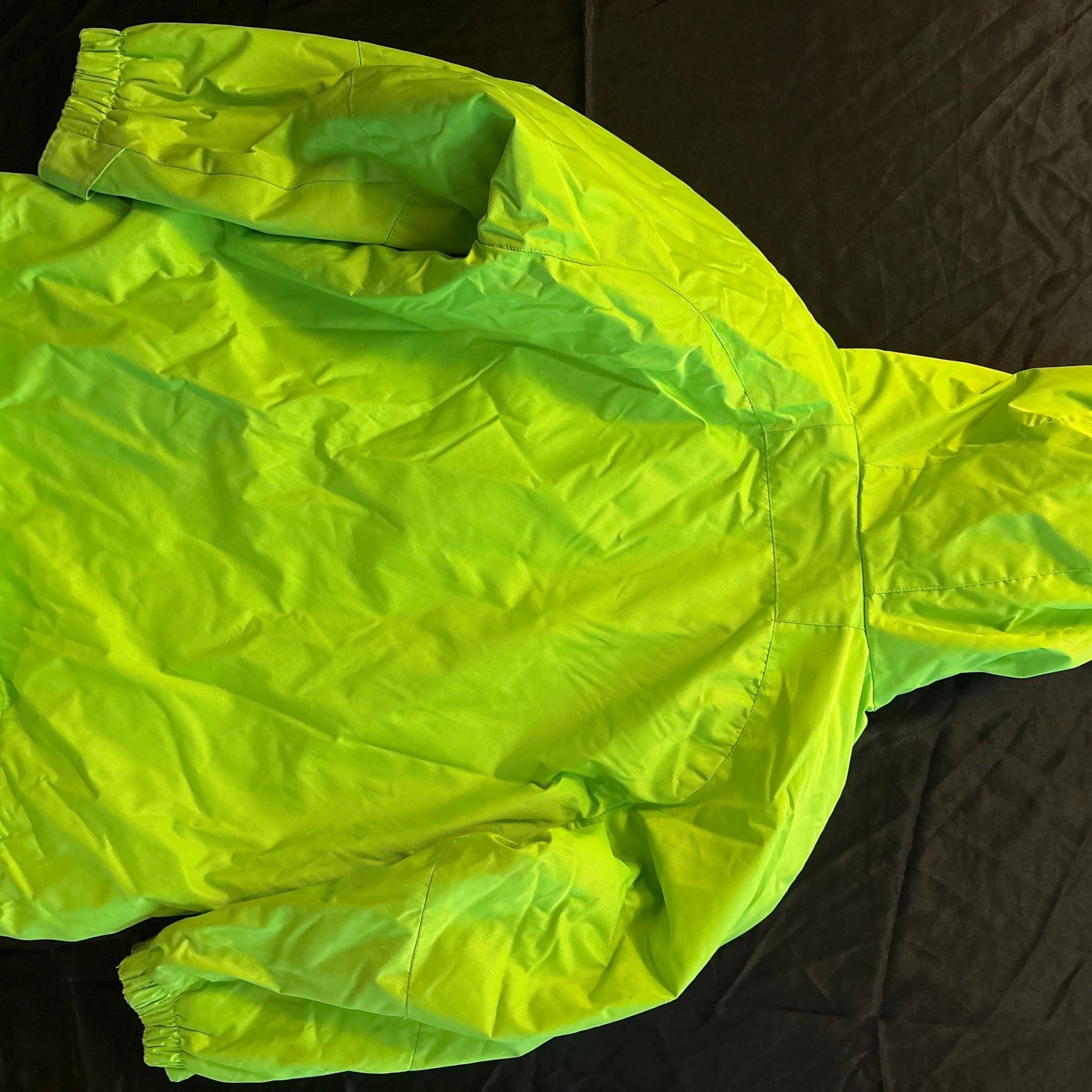 Swiss Tech Neon Green & Black Radial Sleeve Nylon Jacket 3