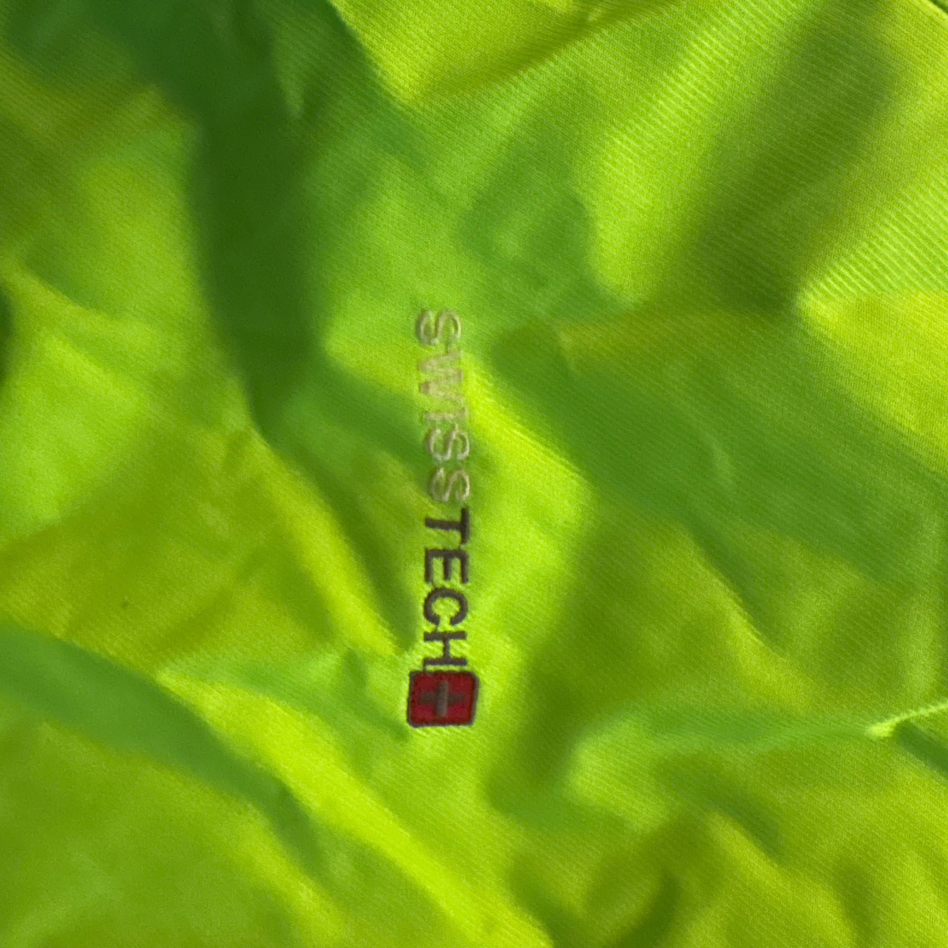 Swiss Tech Neon Green & Black Radial Sleeve Nylon Jacket 4