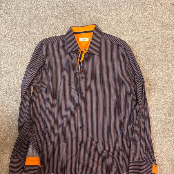 Tiglio Lux Multi-Color Striped Button Down Sport Shirt
