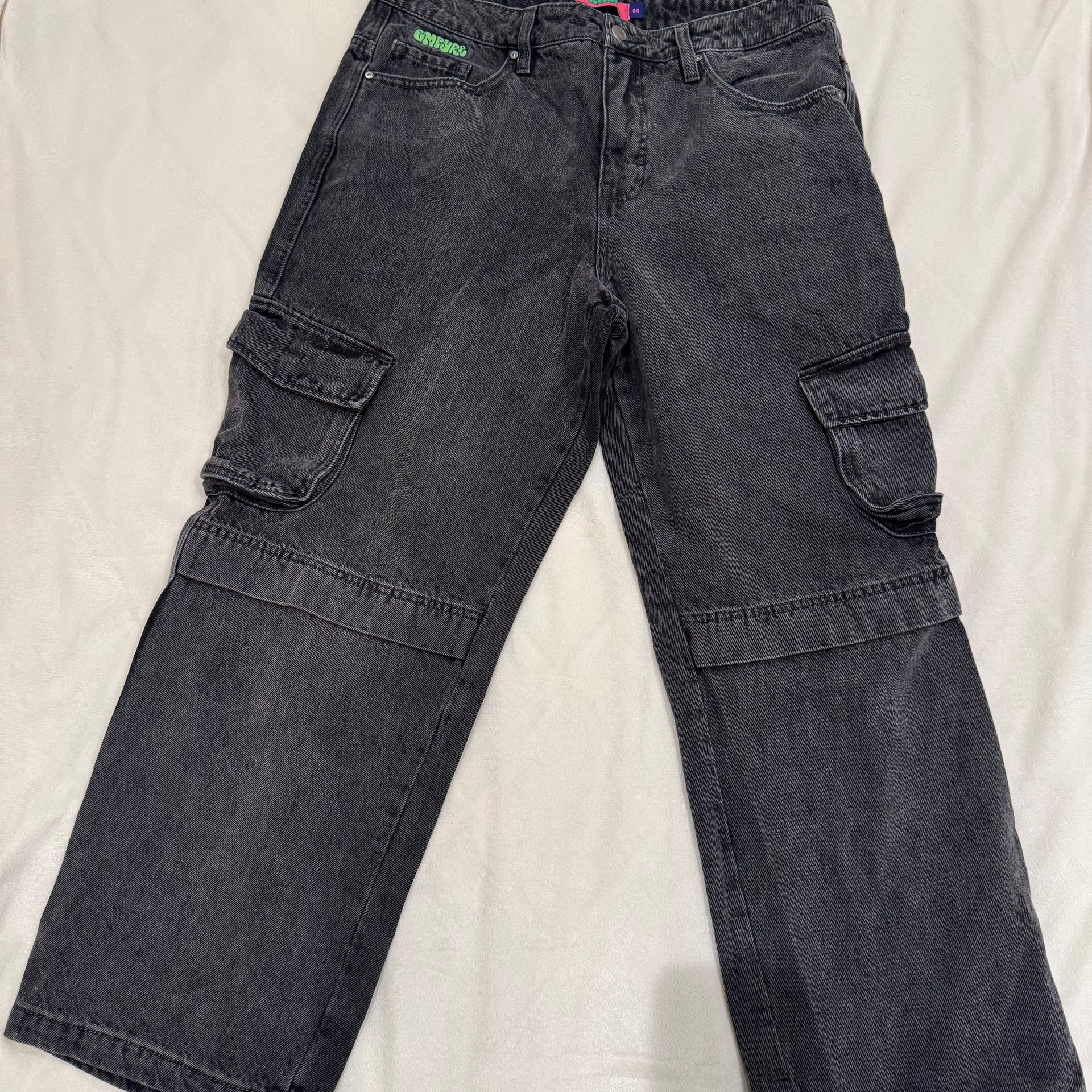 Empyre Tori Charcoal Wash Zip Off Cargo Skate Jeans 1