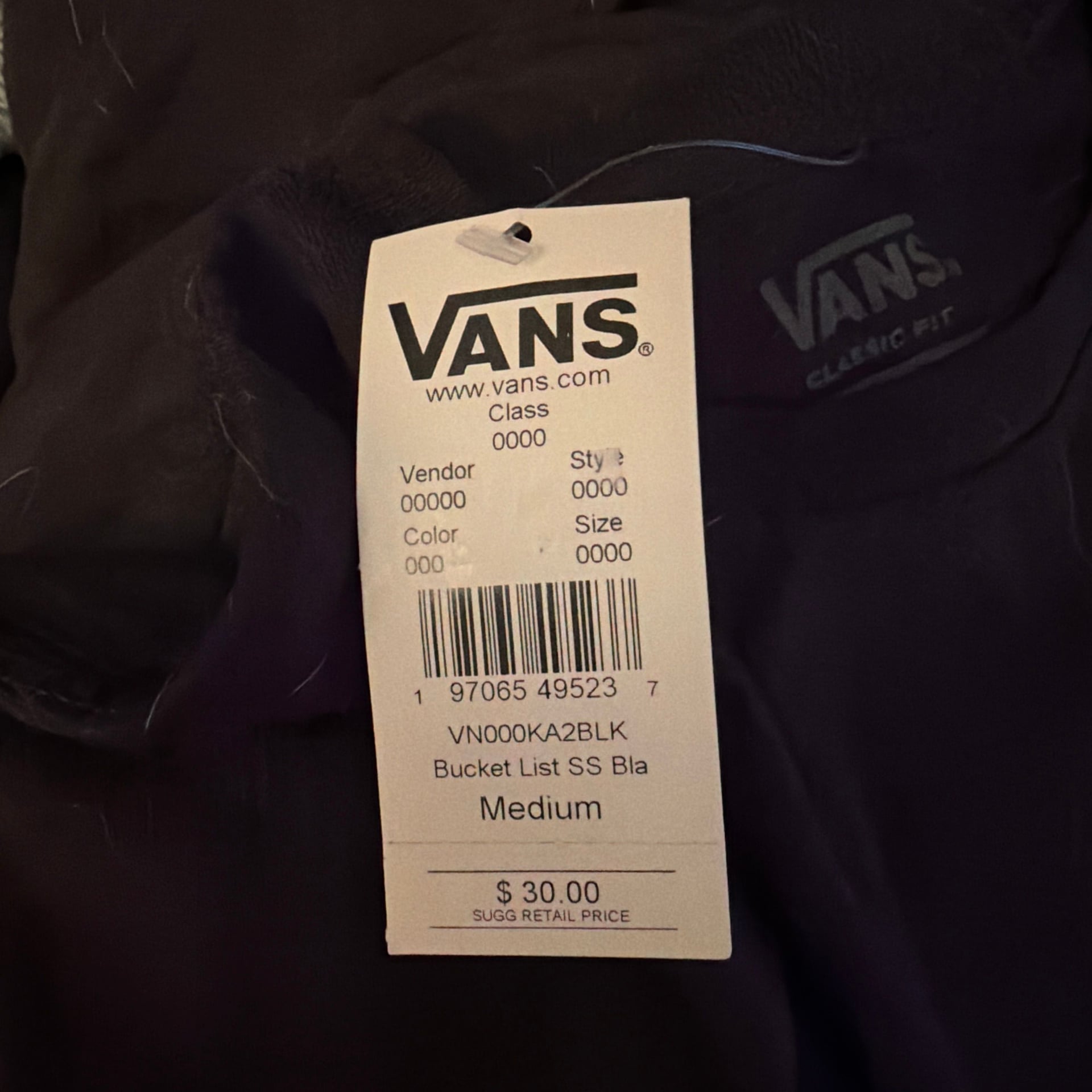 Vans Bucket List Black T-Shirt 3