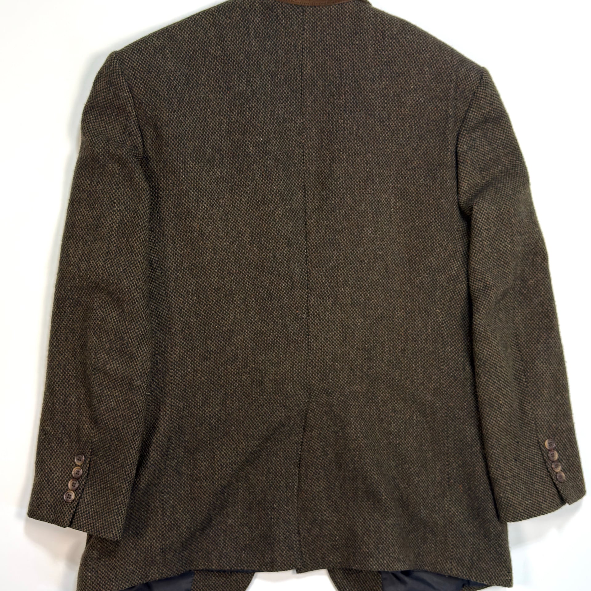 Vintage Stanley Blacker Harris Tweed Hand Woven Pure Wool Herringbone Blazer 2