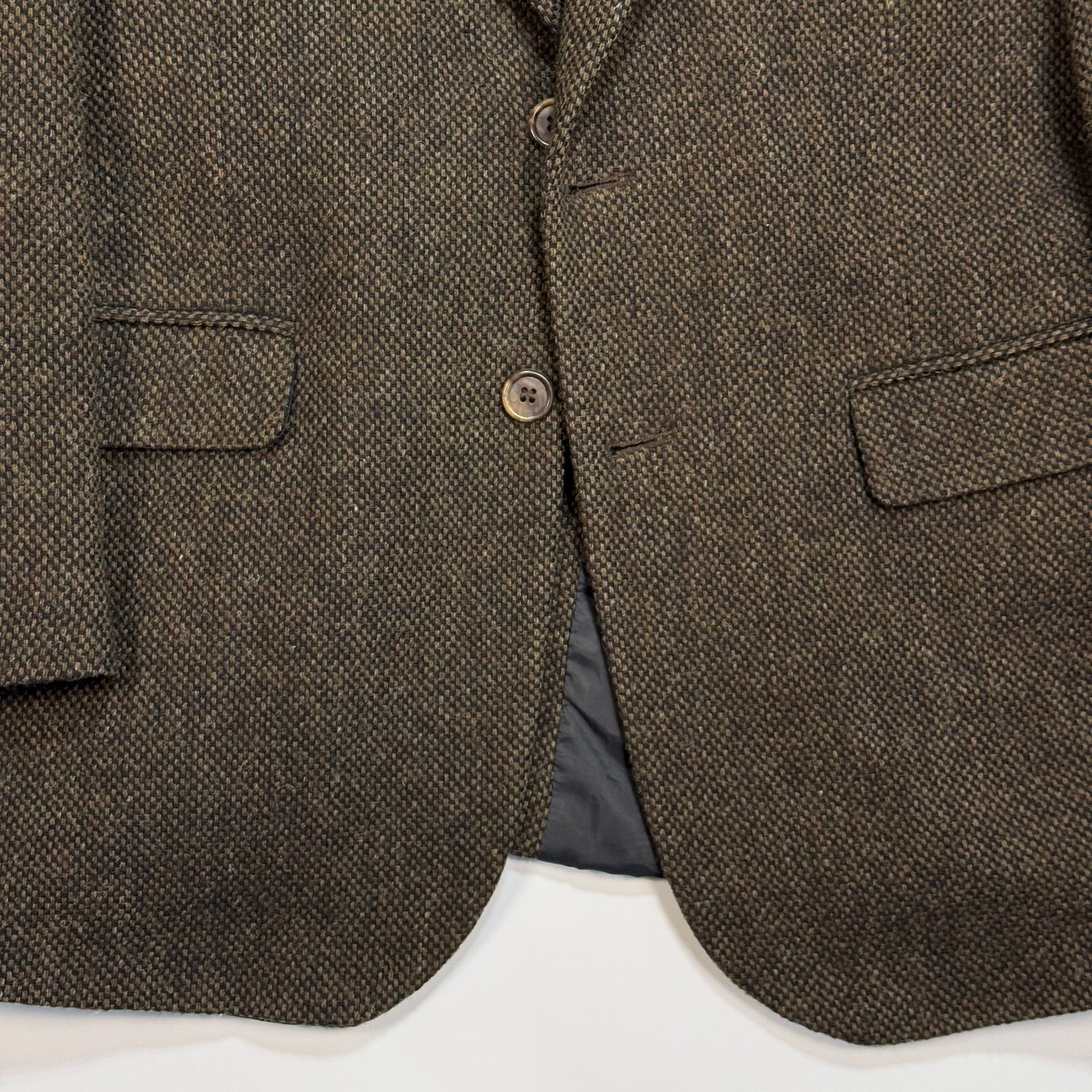 Vintage Stanley Blacker Harris Tweed Hand Woven Pure Wool Herringbone Blazer 5