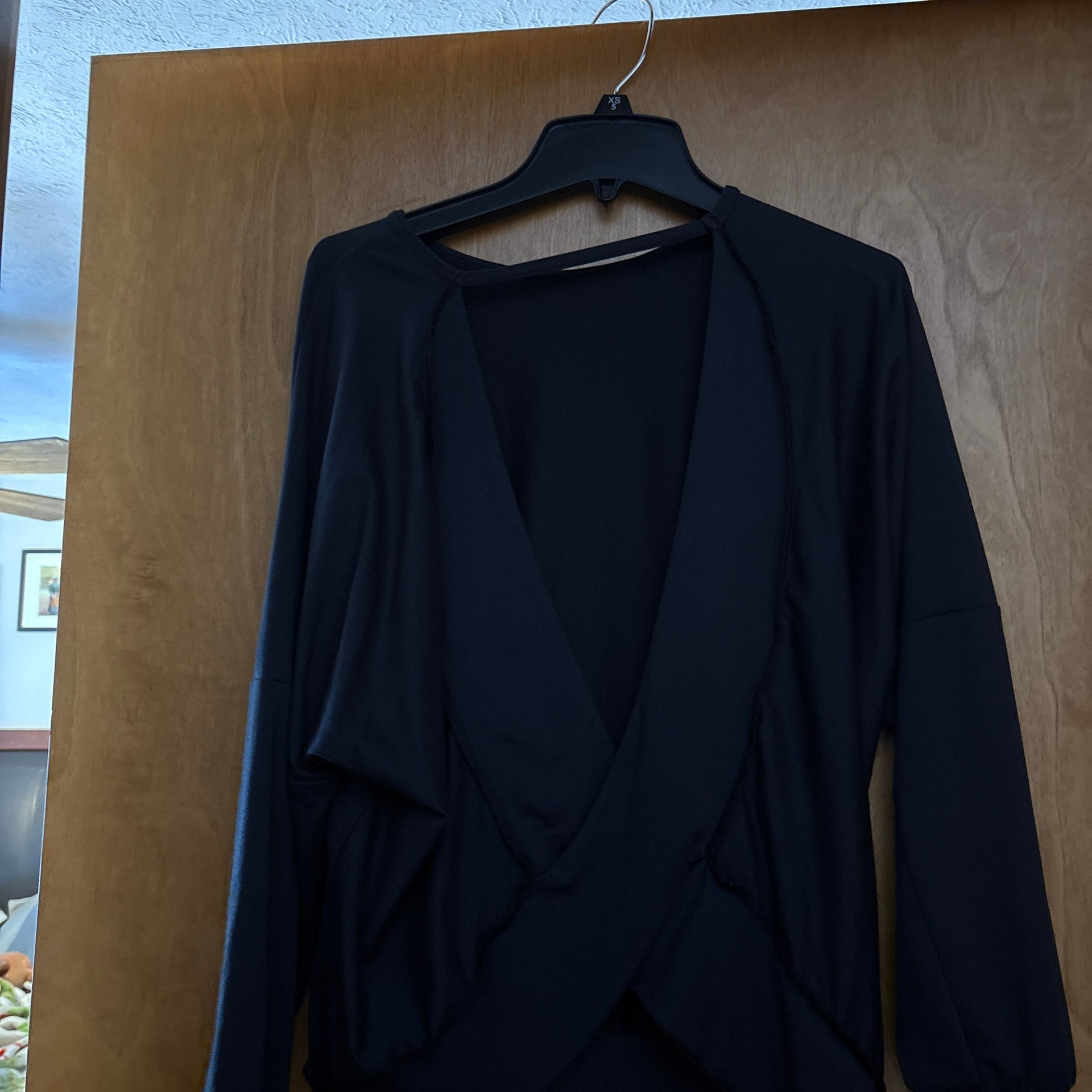 Born primitive open back, long sleeve black shirt 4