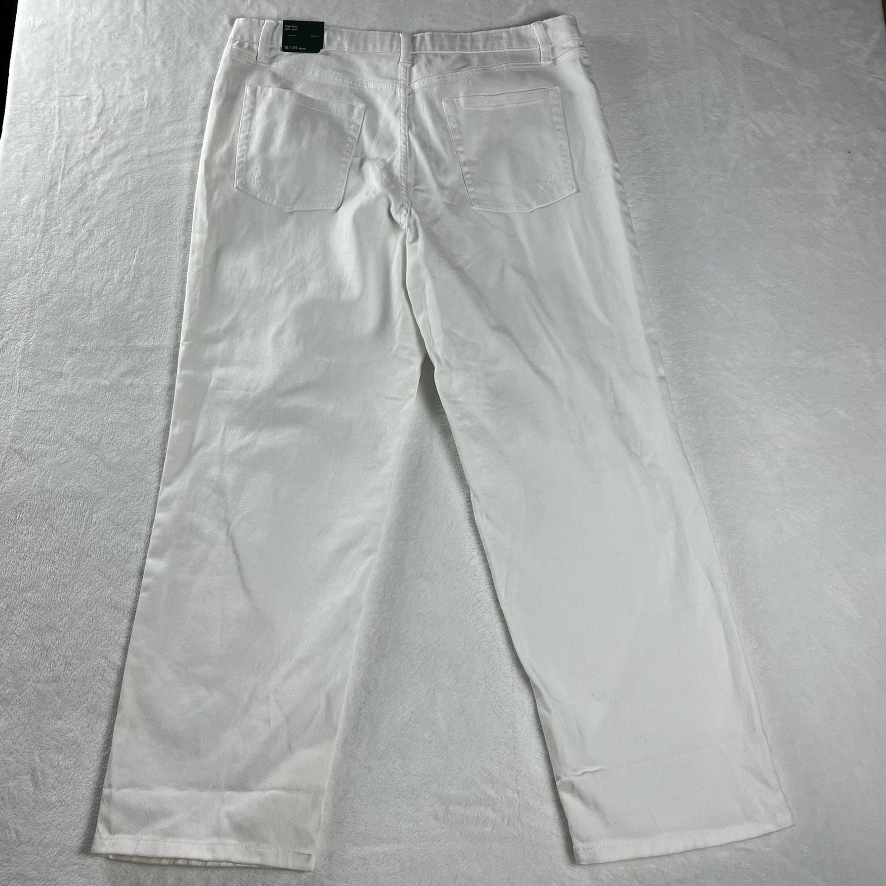 Wild Fable White High Rise Dad Jeans Distressed Y2K Grunge Size 18 11