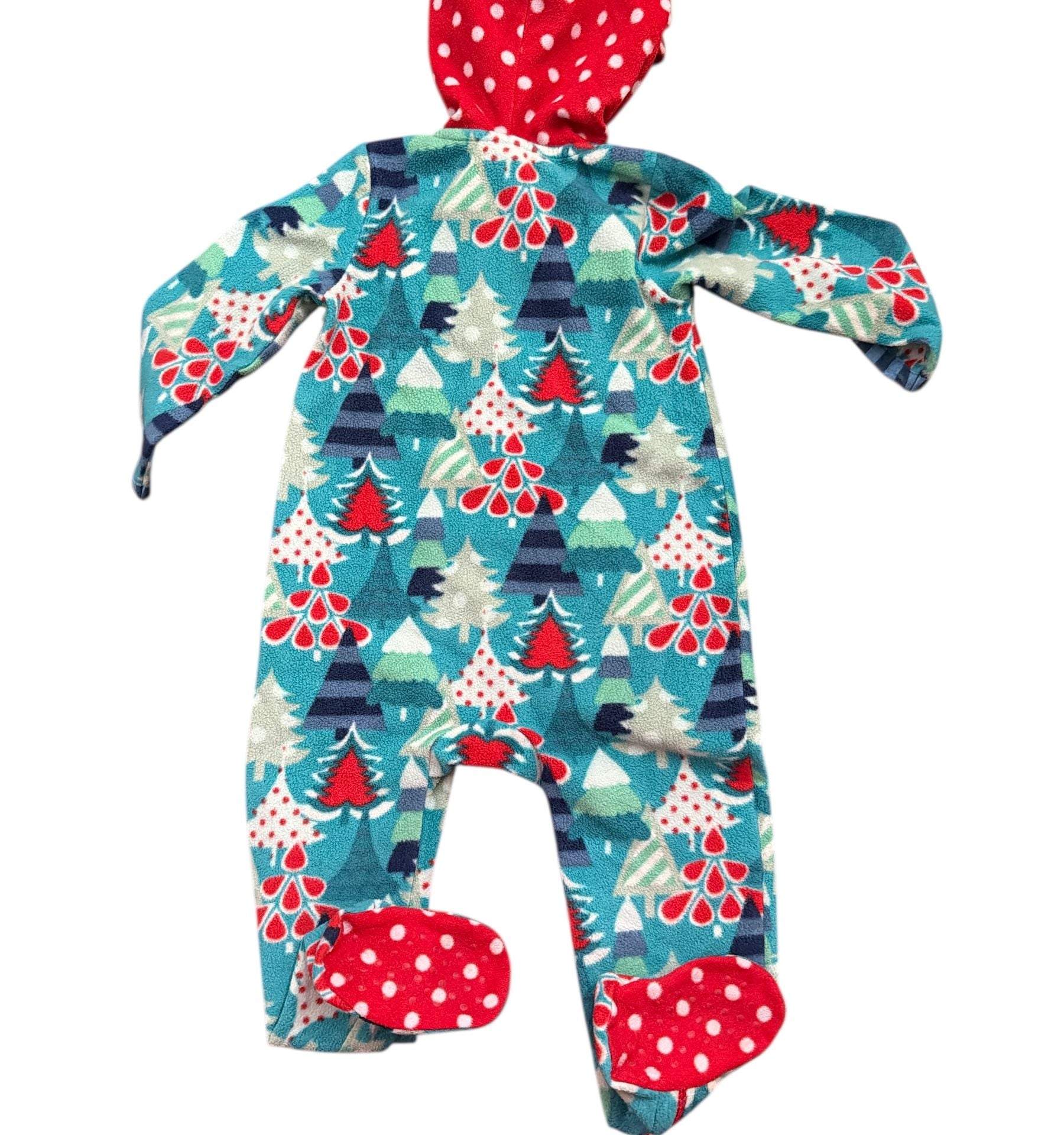 Matilda Jane 18-24M Christmas Tree Fleece Hooded Footie Pajamas 3