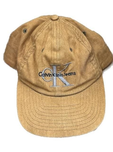 Calvin Klein CK Jeans Brown Cotton Canvas Adjustable Strapback Dad Hat 2