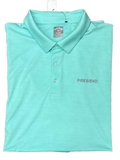 Callaway Golf Men's Micro Stripe Polo Shirt Mint Green 'Presidio' Logo 2