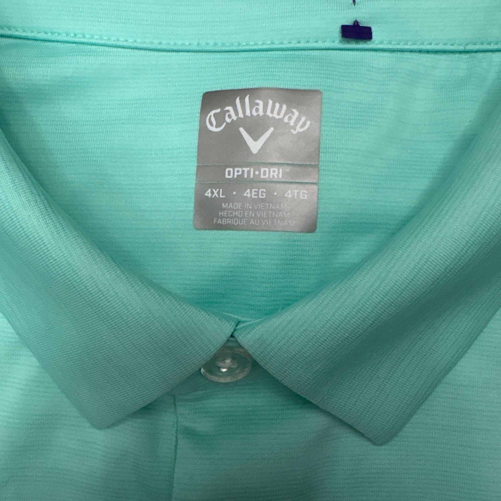 Callaway Golf Men's Micro Stripe Polo Shirt Mint Green 'Presidio' Logo 4