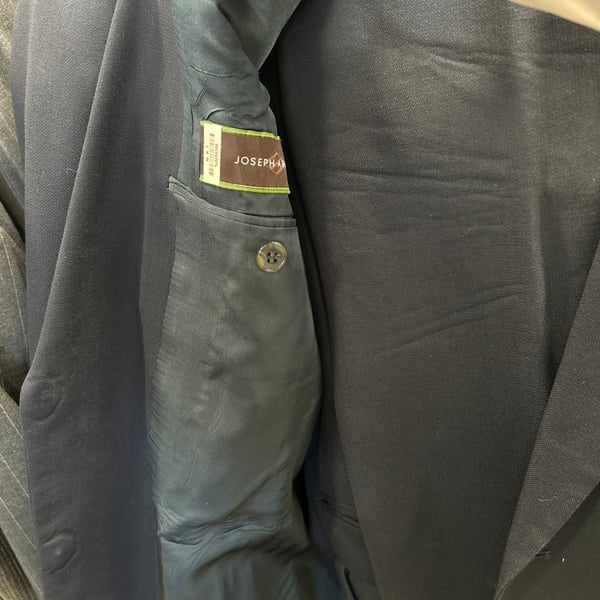 Joseph Abboud Men's Navy Blue 100% Wool Two-Button Suit Jacket