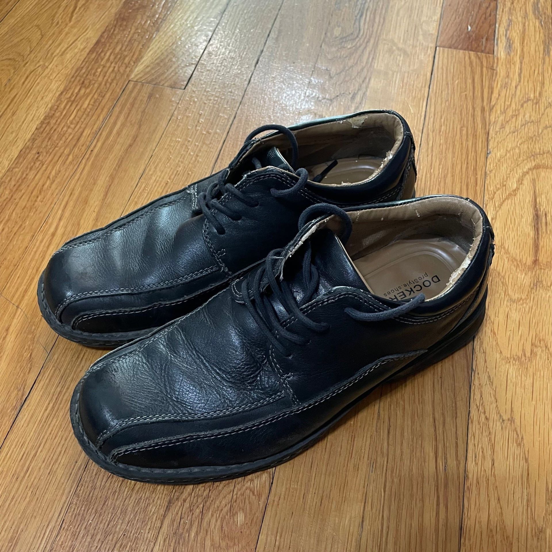 Dockers Men's Black Leather Comfort Oxford dress Shoes 2