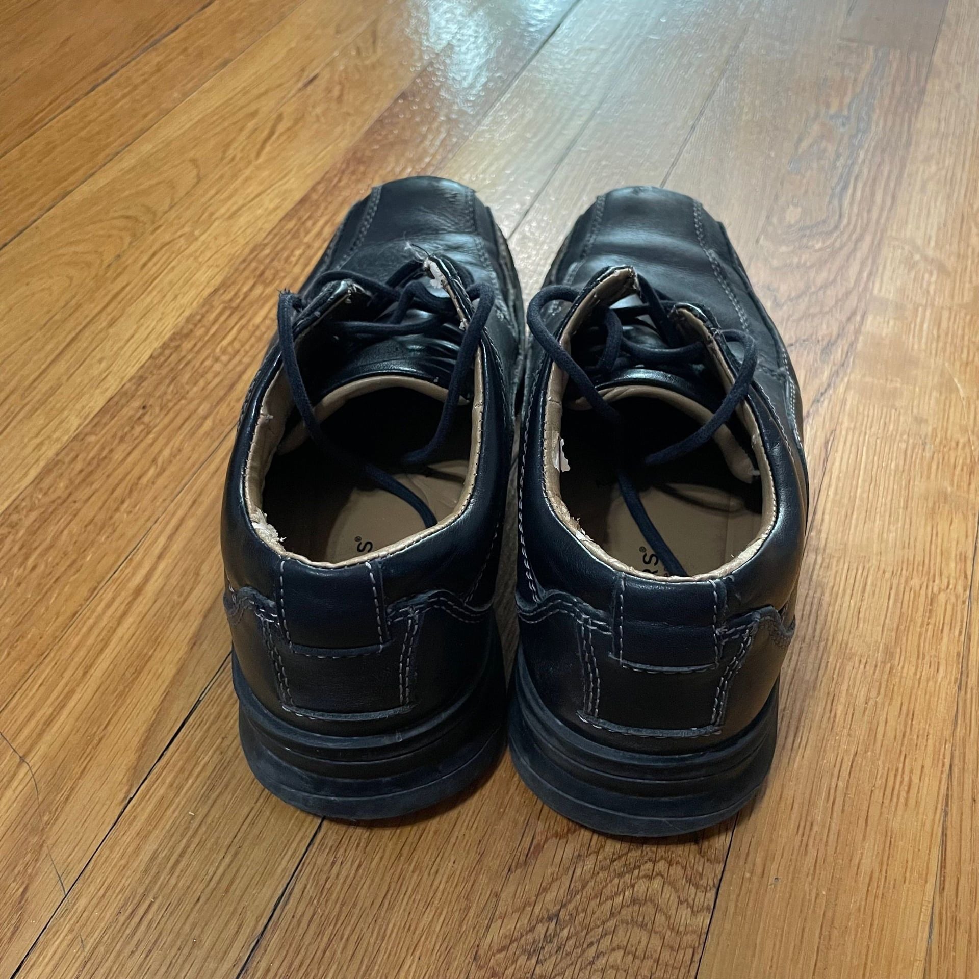 Dockers Men's Black Leather Comfort Oxford dress Shoes 4