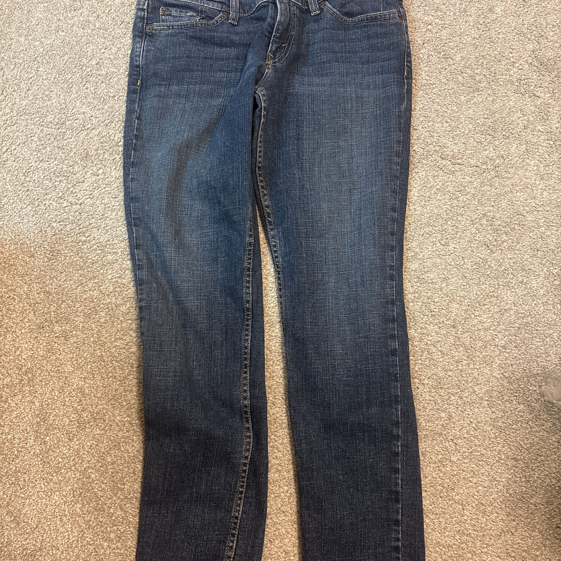 Levi's Mid Rise Super Skinny Jeans in Dark Wash Denim 1