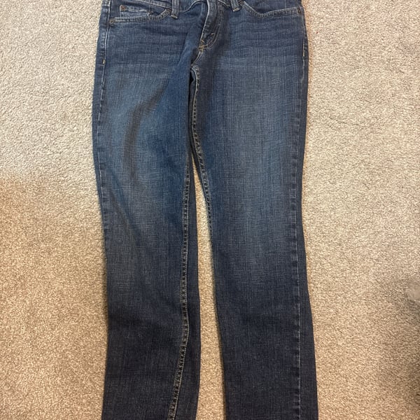 Levi's Mid Rise Super Skinny Jeans in Dark Wash Denim