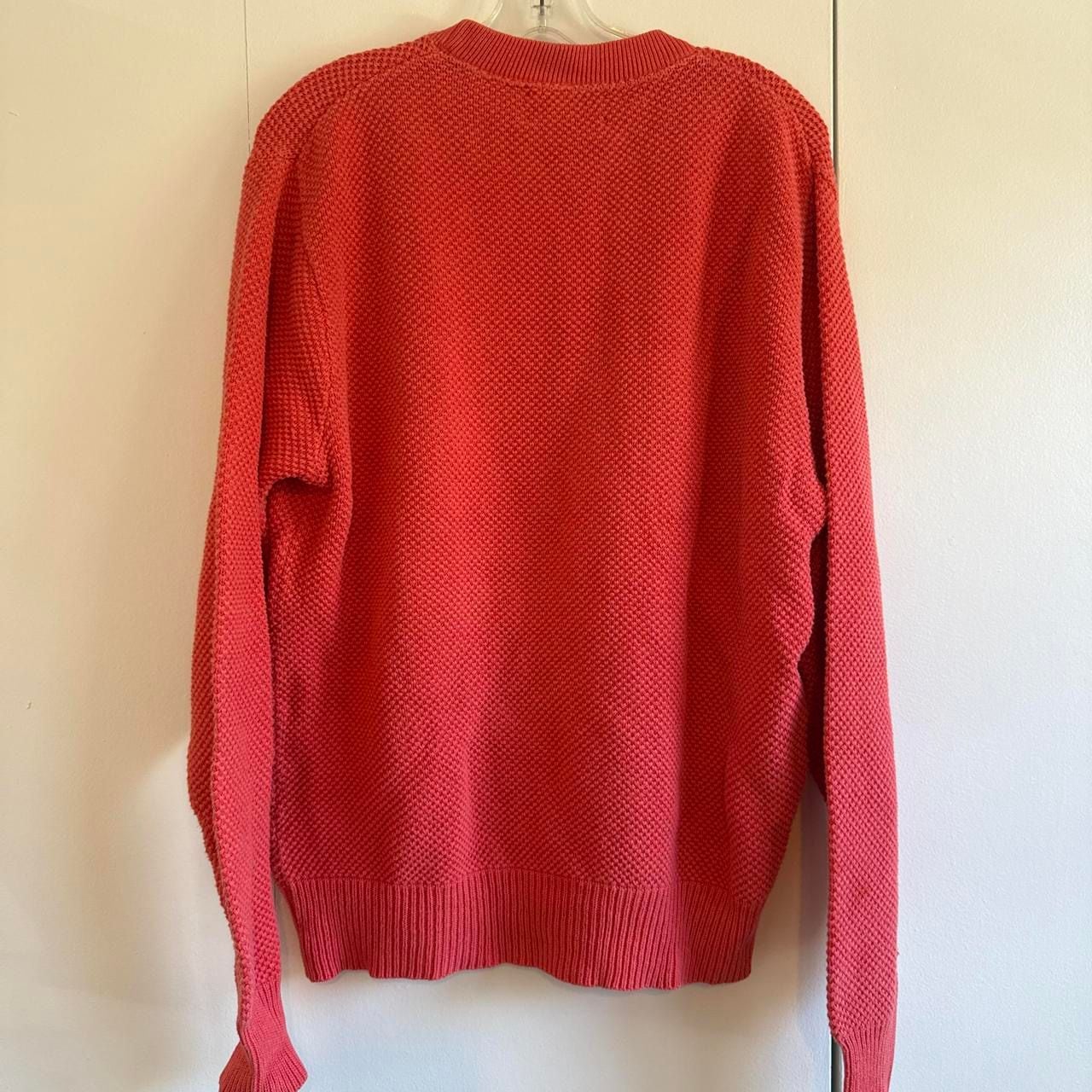 American Eagle Sweater Men L Red Crew 100% Cotton VTG Made in USA 3