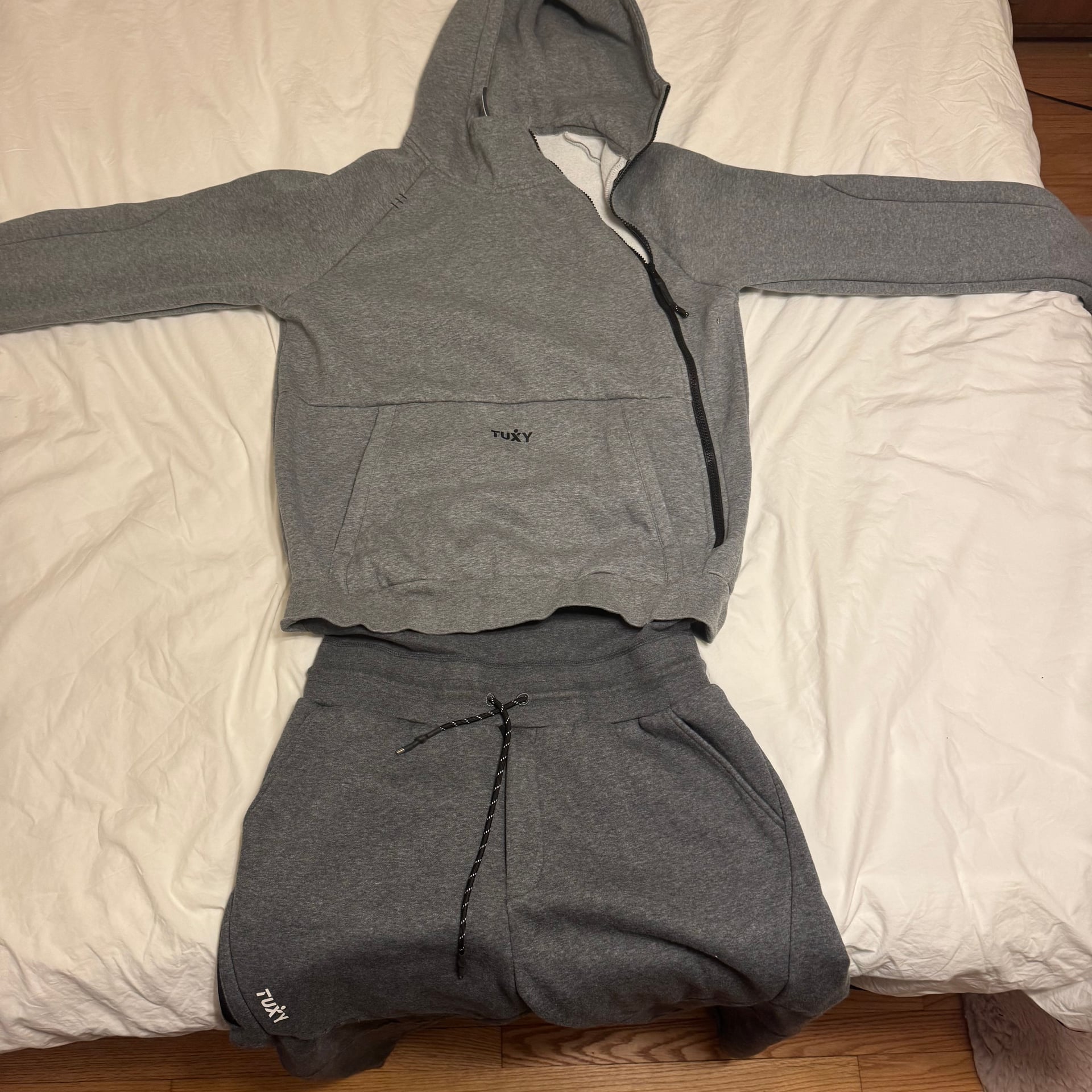 Tuxy The Original One-Piece Gray Technical Sweatsuit Jumpsuit 9