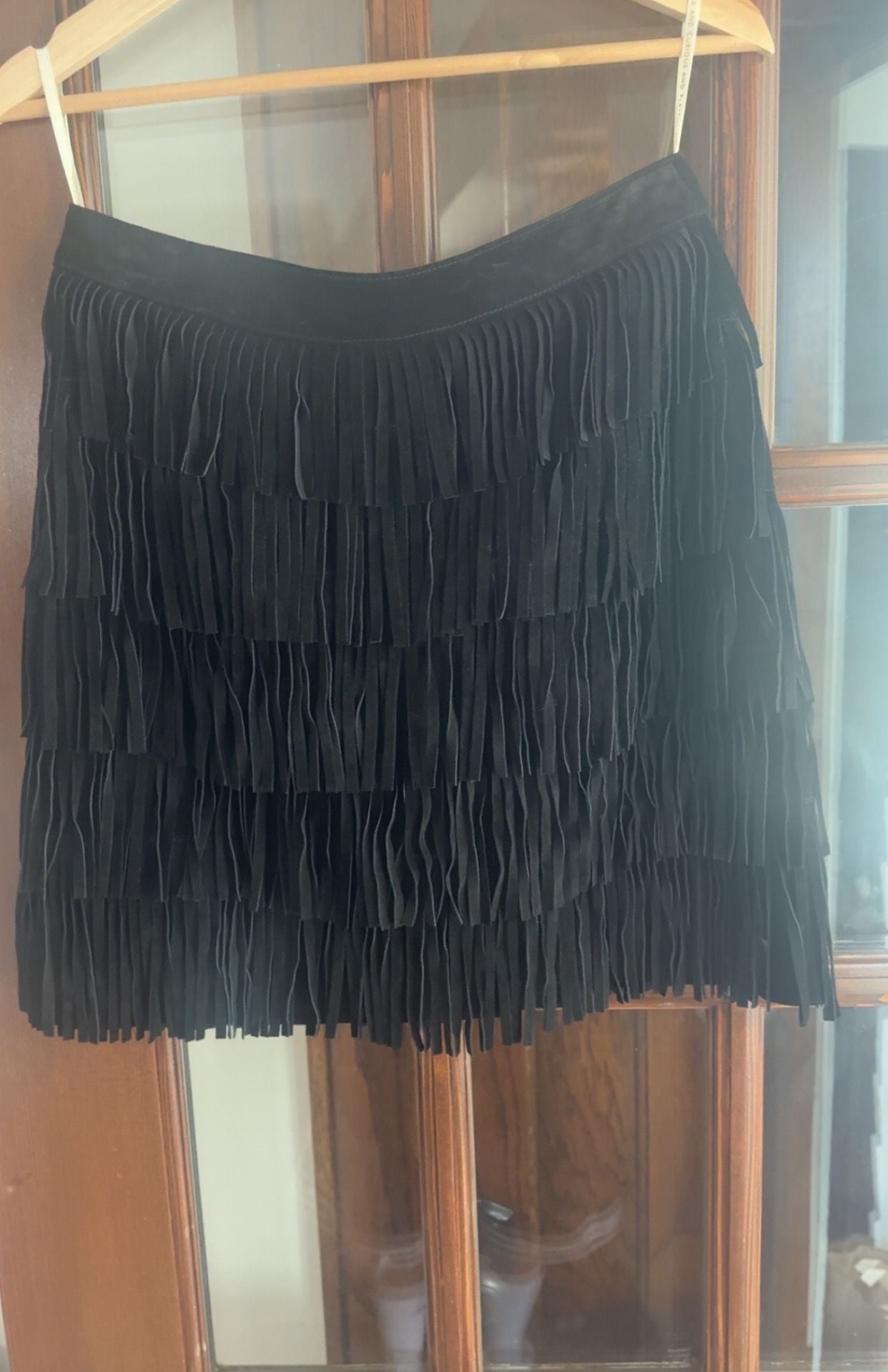 Kate Spade Daniele Genuine Suede Leather Fringe Mini Skirt 1