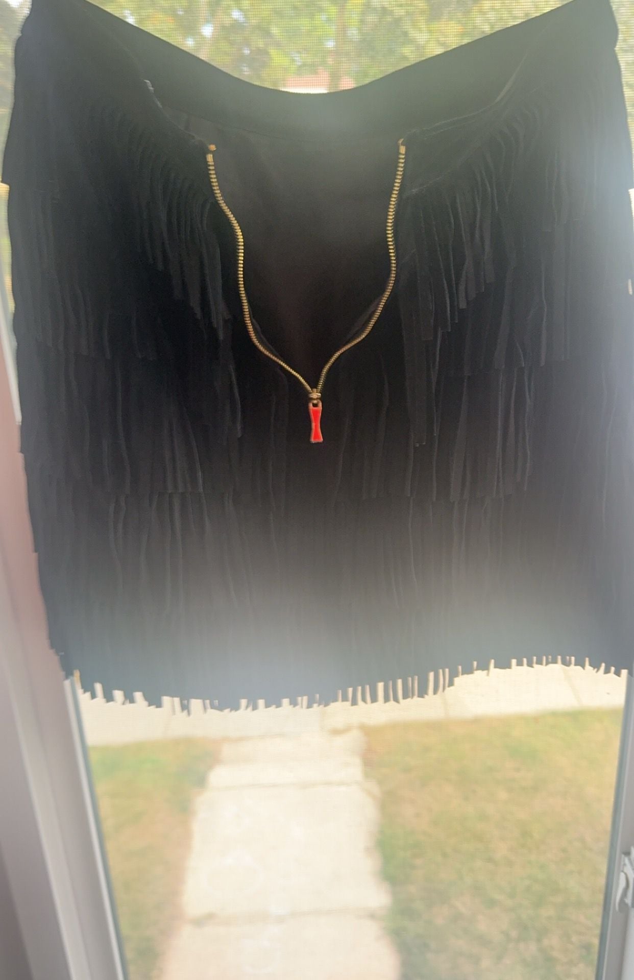 Kate Spade Daniele Genuine Suede Leather Fringe Mini Skirt 2