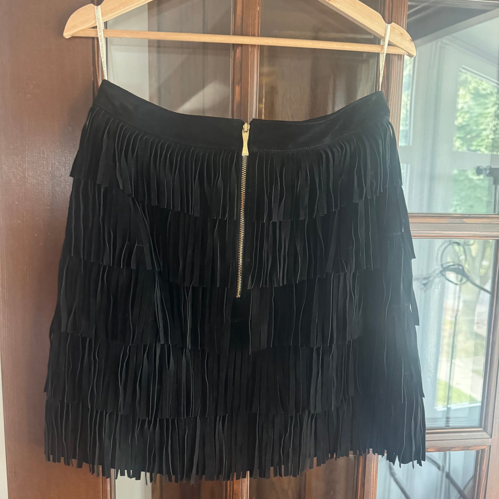 Kate Spade Daniele Genuine Suede Leather Fringe Mini Skirt 4