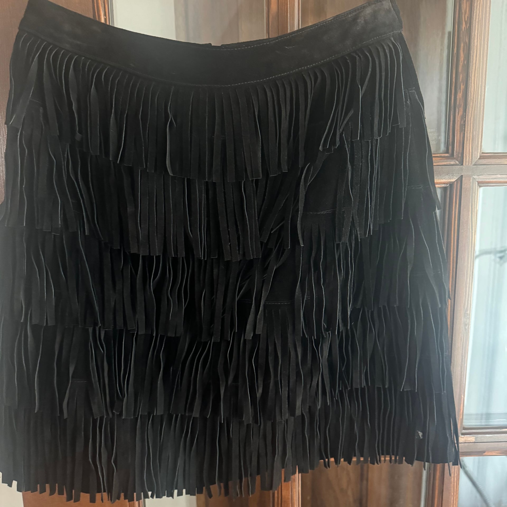 Kate Spade Daniele Genuine Suede Leather Fringe Mini Skirt 5