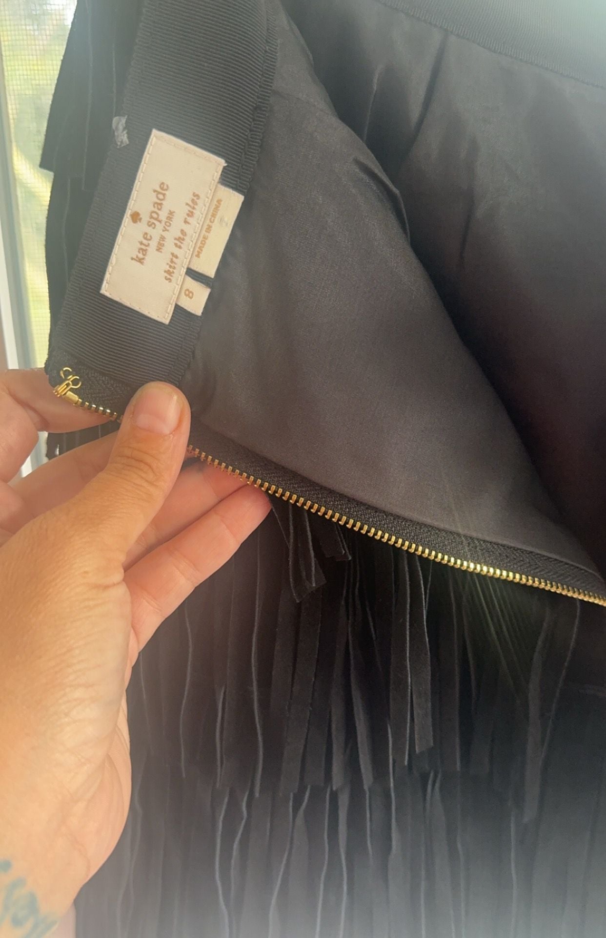 Kate Spade Daniele Genuine Suede Leather Fringe Mini Skirt 7
