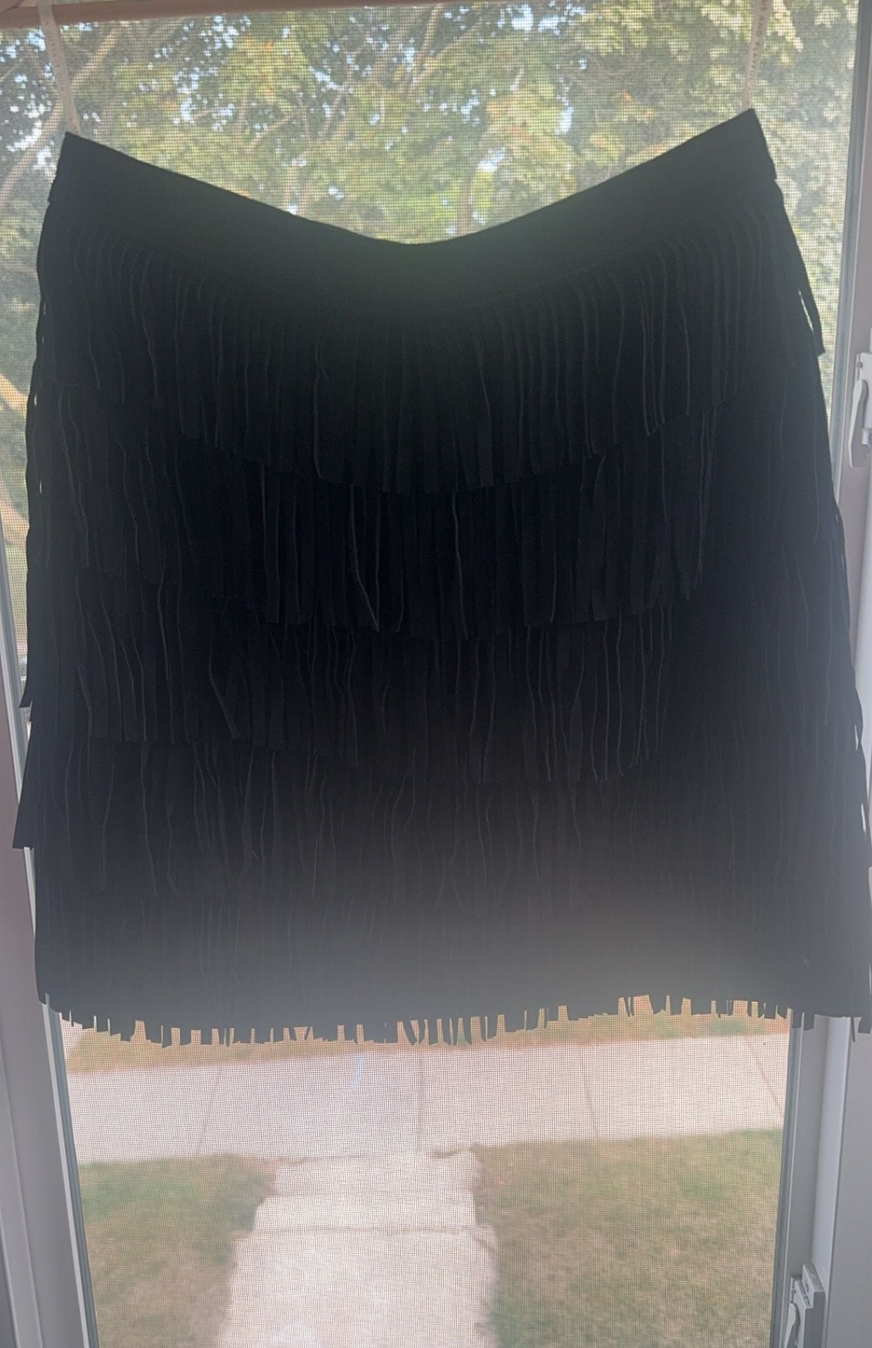 Kate Spade Daniele Genuine Suede Leather Fringe Mini Skirt 9