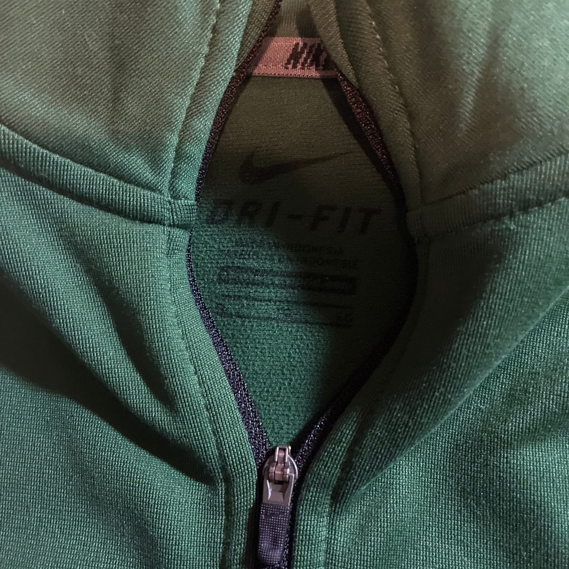 Nike Dri-Fit 1/4 Zip Pullover, Green, Bear Mascot Graphic - Size XL 3