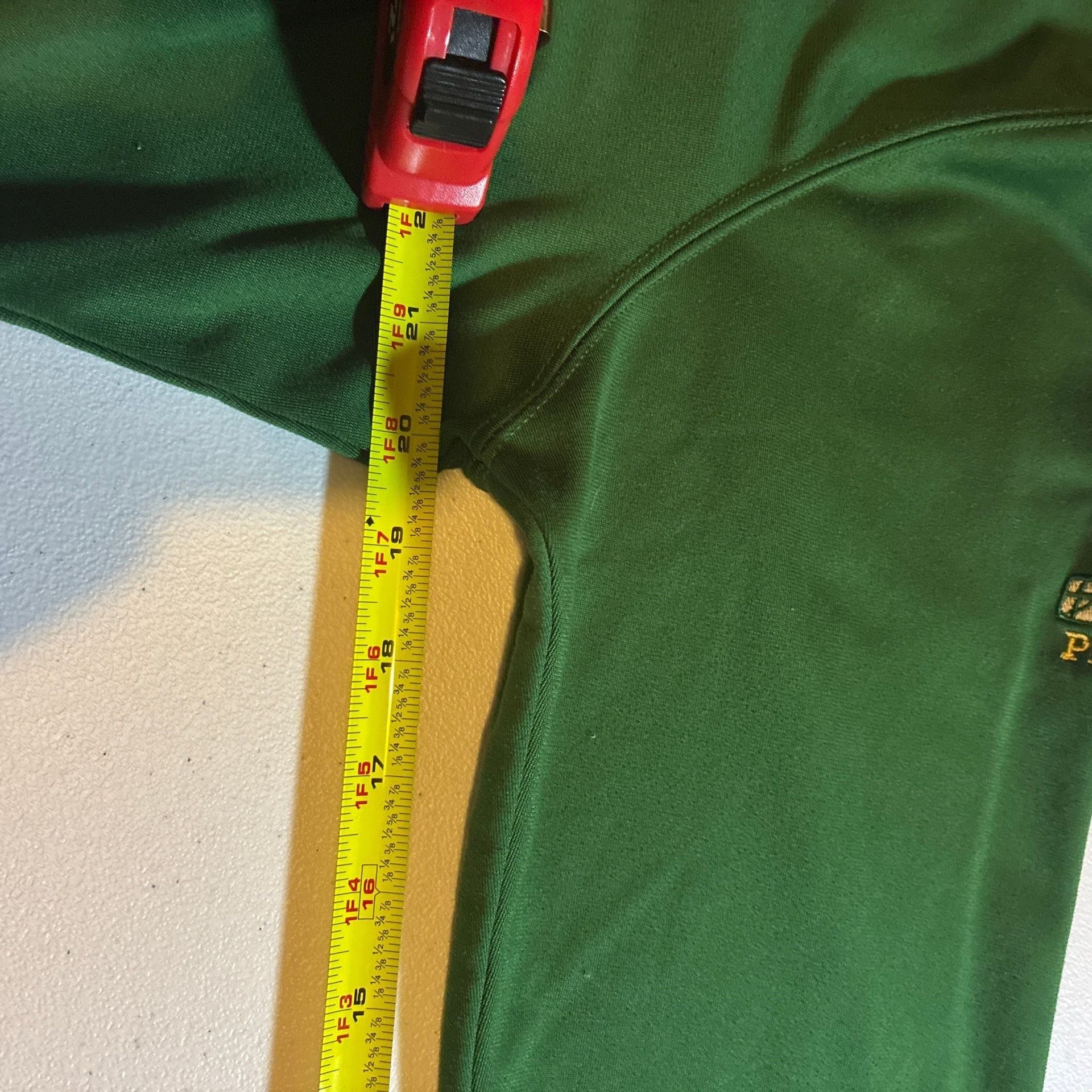 Nike Dri-Fit 1/4 Zip Pullover, Green, Bear Mascot Graphic - Size XL 11