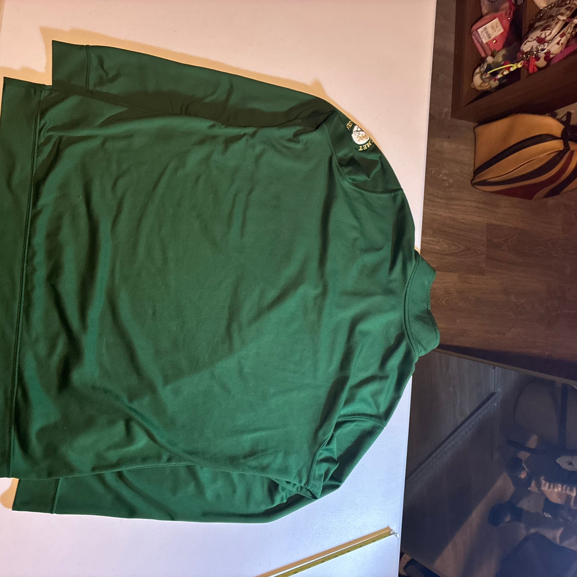 Nike Dri-Fit 1/4 Zip Pullover, Green, Bear Mascot Graphic - Size XL 13
