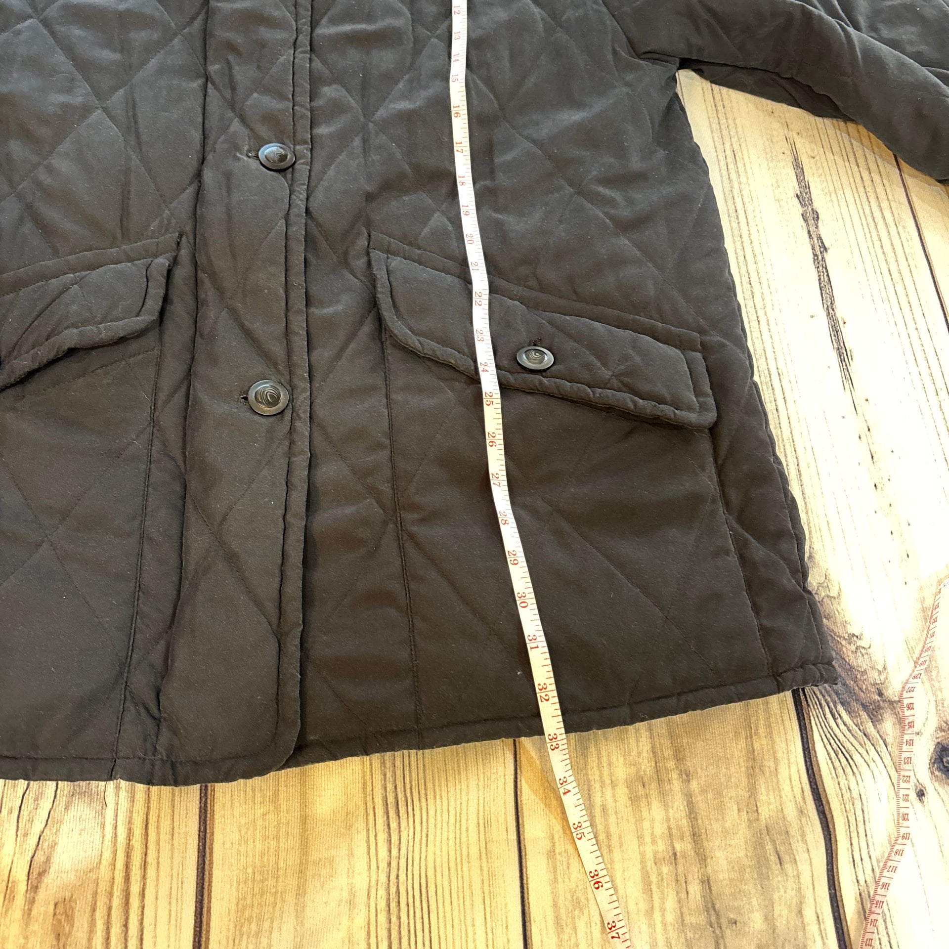 VTG London Fog Women's Black Quilted Barn Jacket Velvet Collar SZ 1X Vintage 7