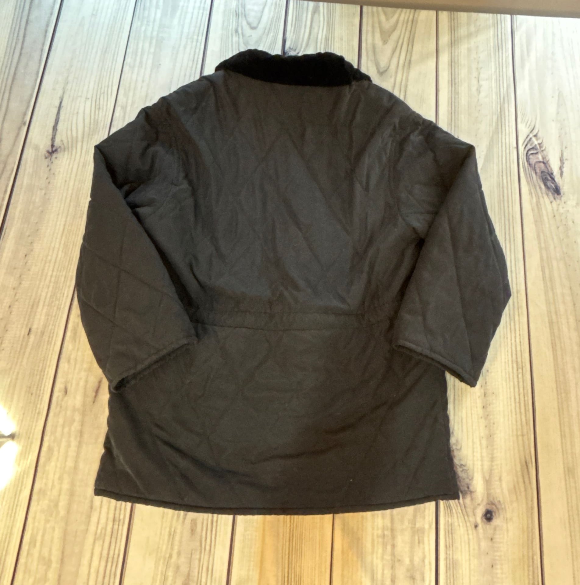 VTG London Fog Women's Black Quilted Barn Jacket Velvet Collar SZ 1X Vintage 9