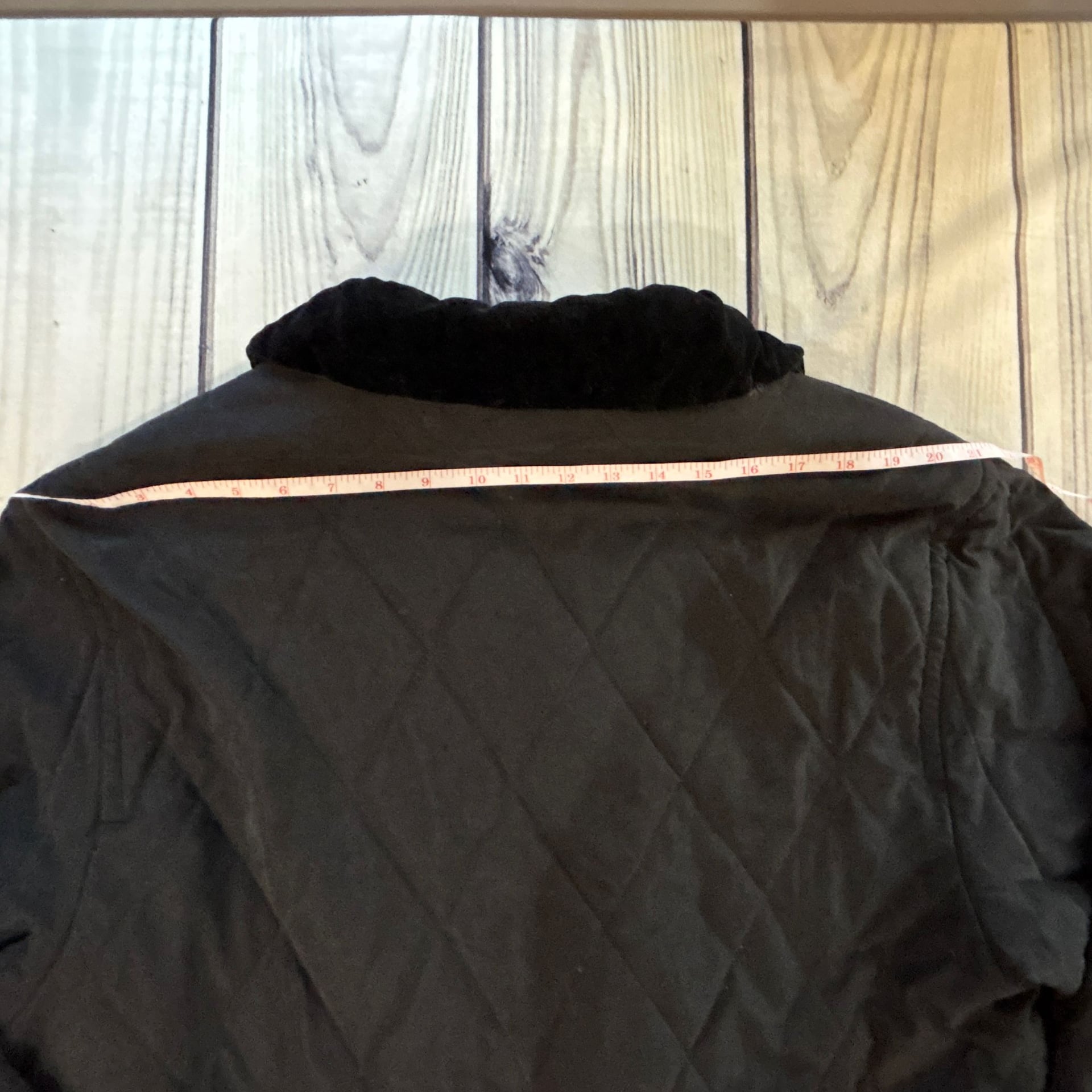 VTG London Fog Women's Black Quilted Barn Jacket Velvet Collar SZ 1X Vintage 10