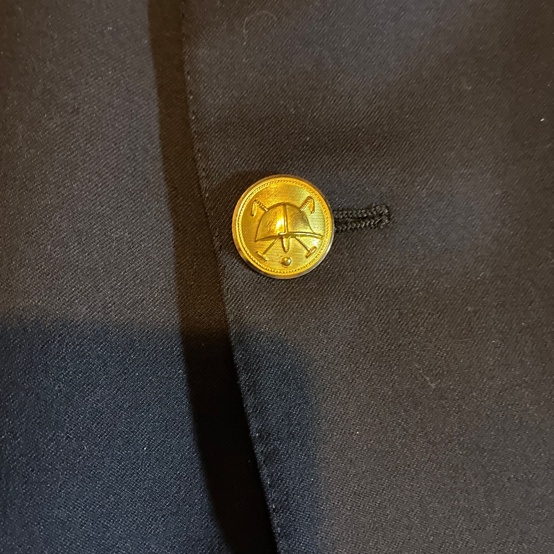 Vintage Polo by Ralph Lauren Navy Blue Wool Blazer Gold Buttons Made in USA 3