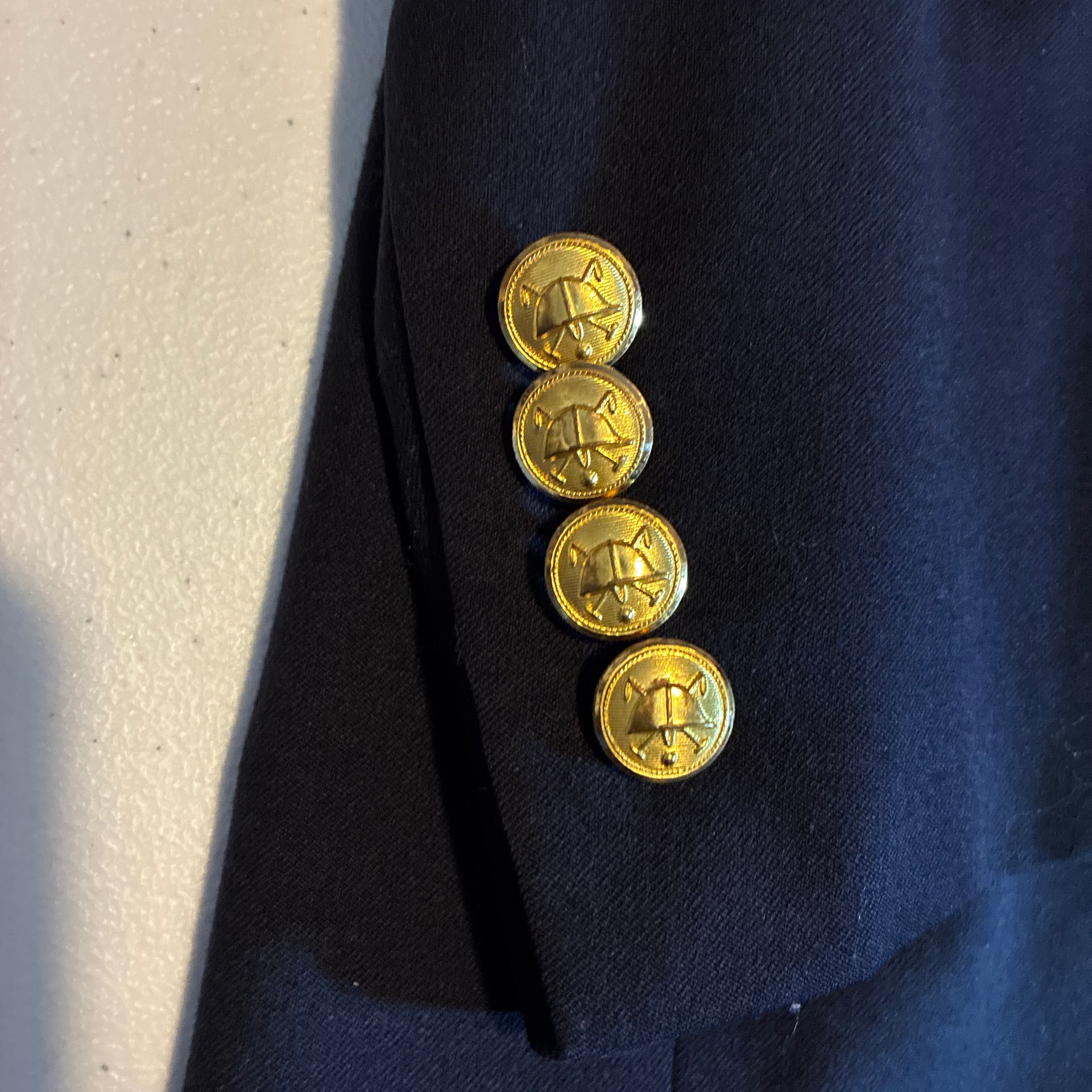 Vintage Polo by Ralph Lauren Navy Blue Wool Blazer Gold Buttons Made in USA 4