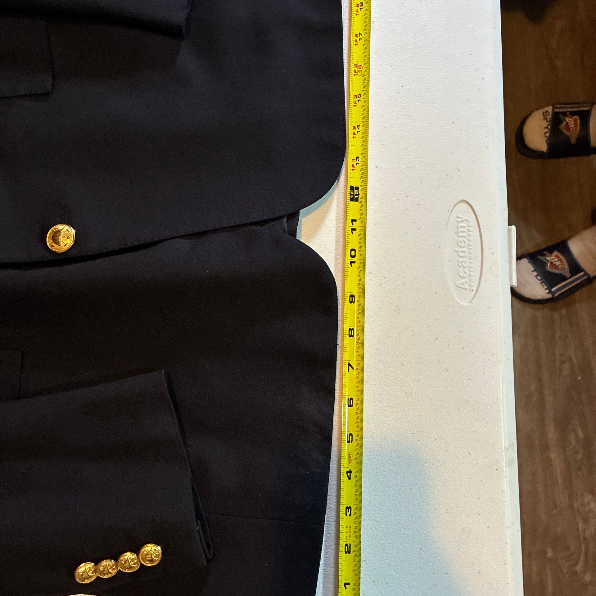 Vintage Polo by Ralph Lauren Navy Blue Wool Blazer Gold Buttons Made in USA 5