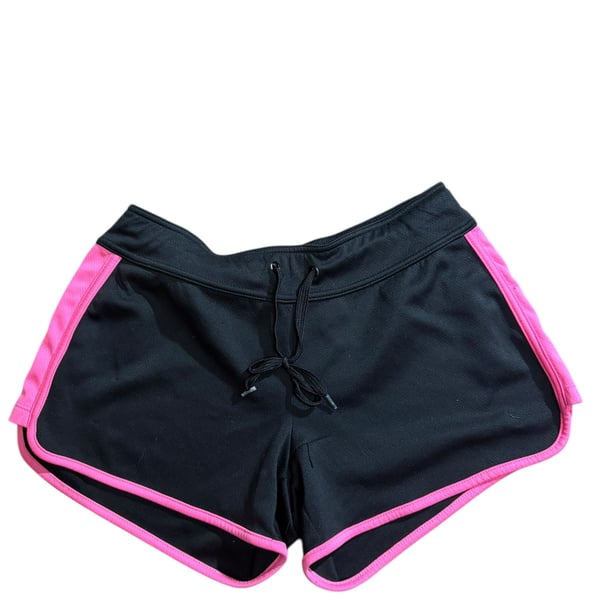 Danskin Now Women’s Athletic Running Shorts Black Pink Trim Size Small