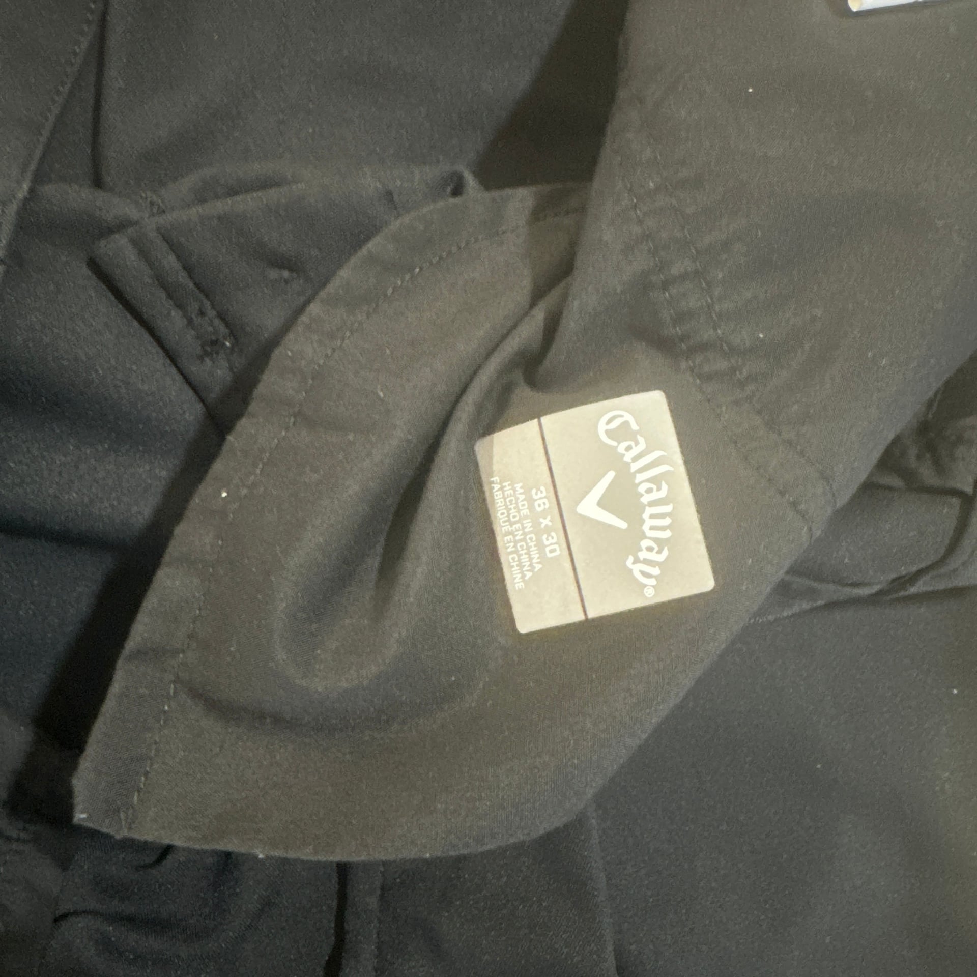 Callaway Performance Black Golf Pants Slim Fit Men's 3