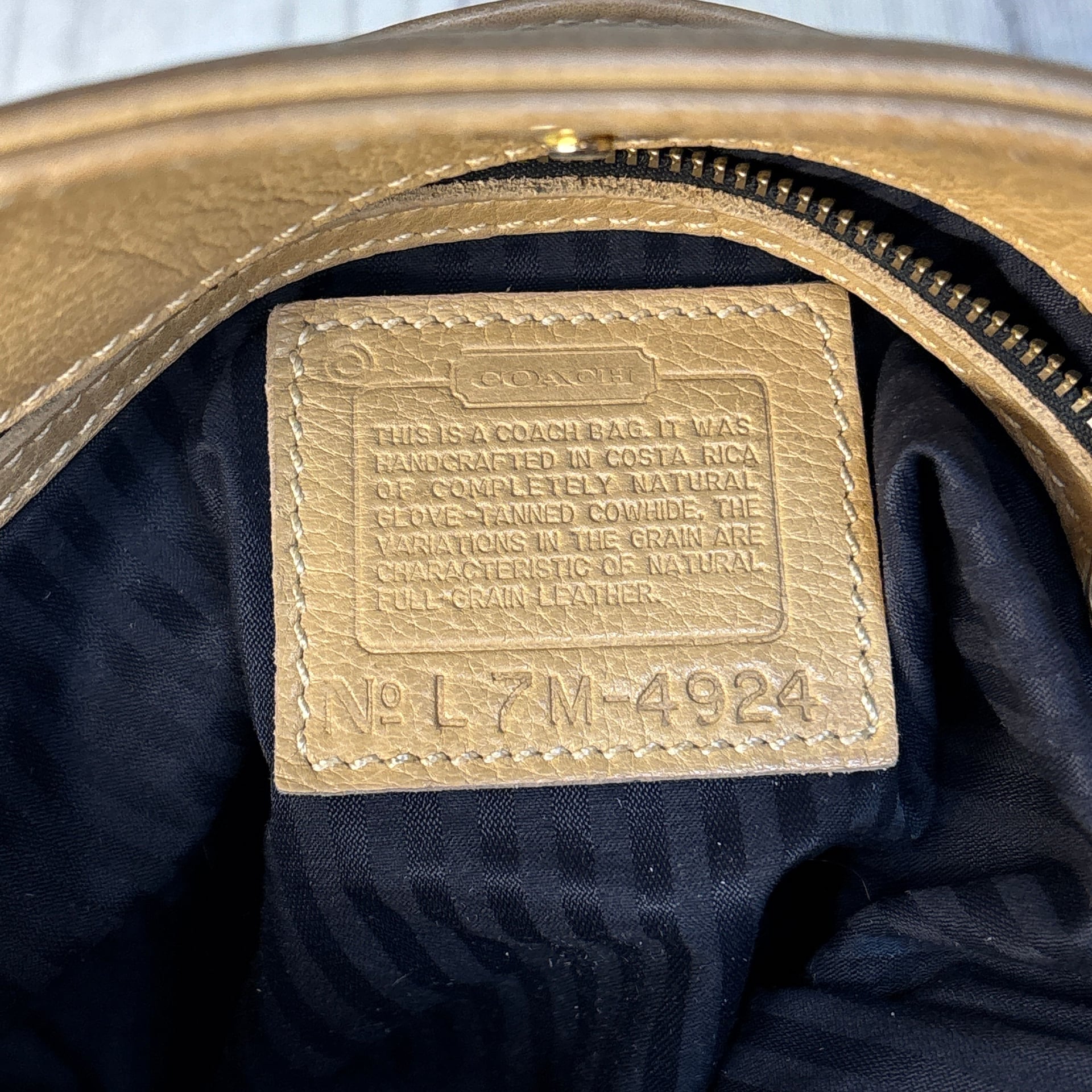 Coach Vintage 1990s Sonoma 4924 Pebbled Leather Crossbody Bag Tan VTG 7